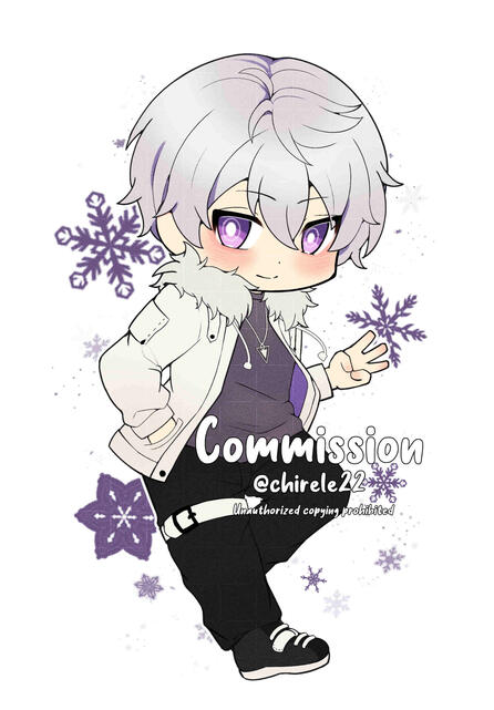Flat chibi commision for Achan!